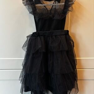 Zara Black Layered Tulle Kids Dress